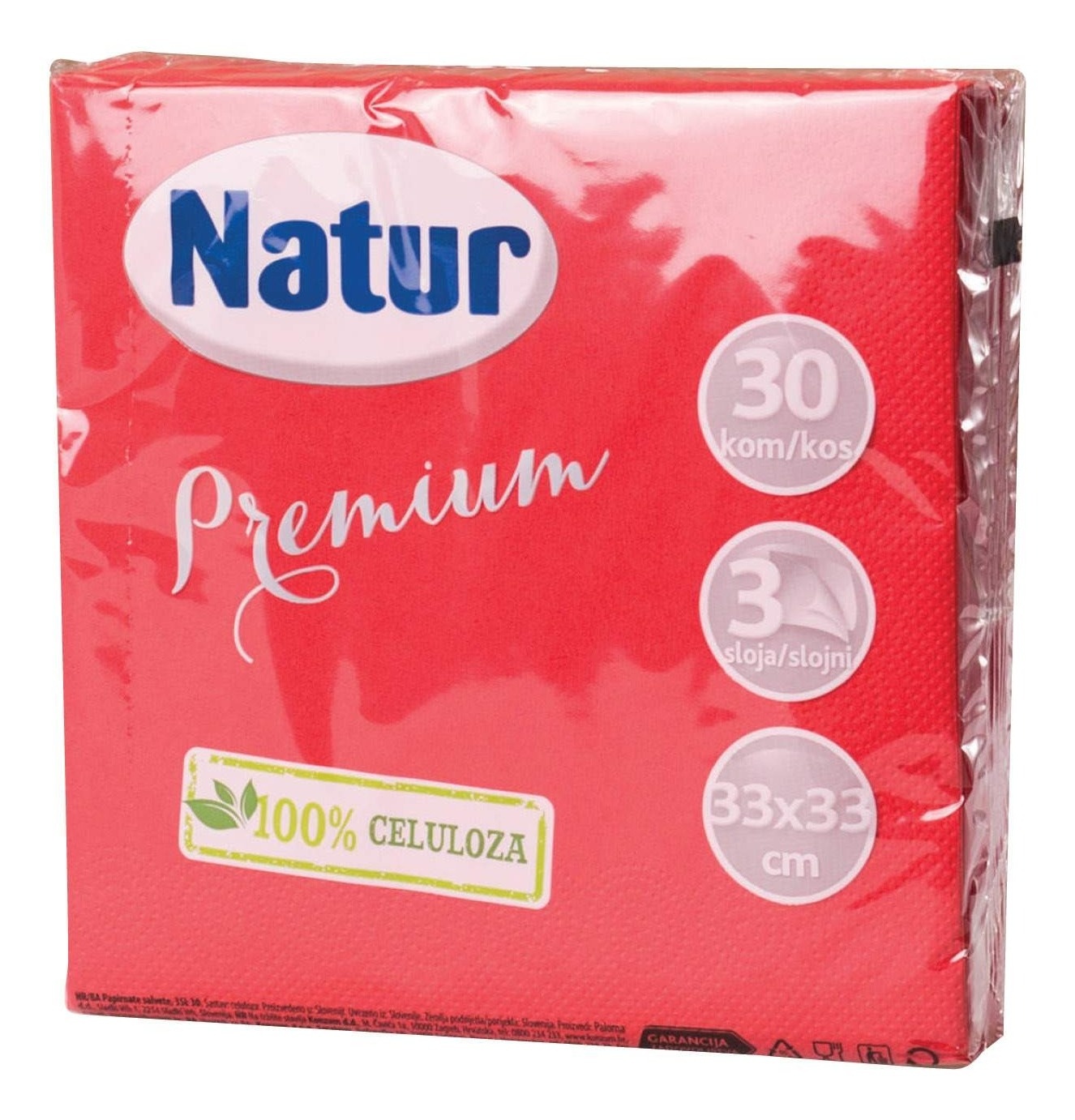 Salvete NATUR Premium crvene 3sloja 30kom