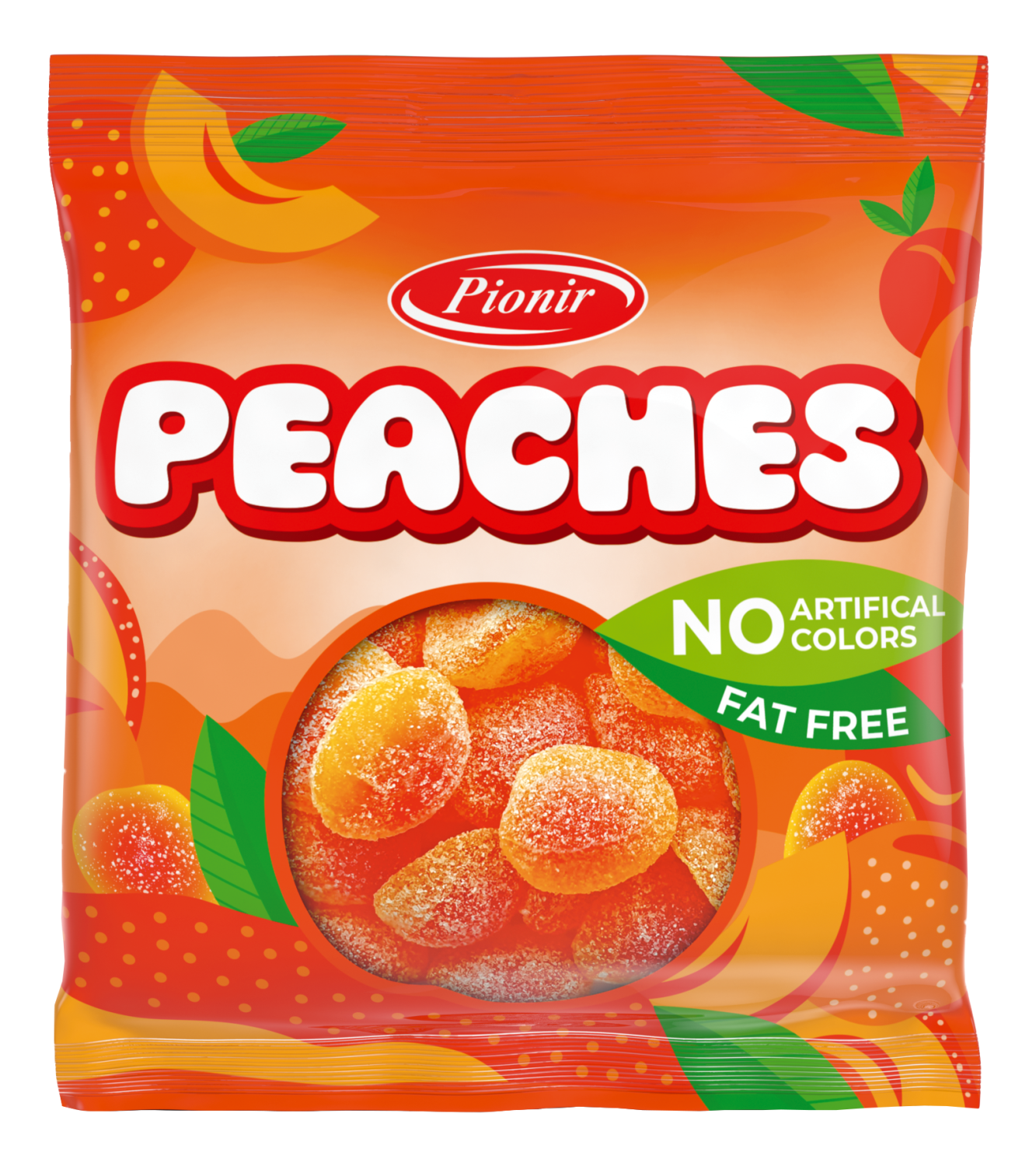 Bombone gumene PIONIR Gummy peaches 100g