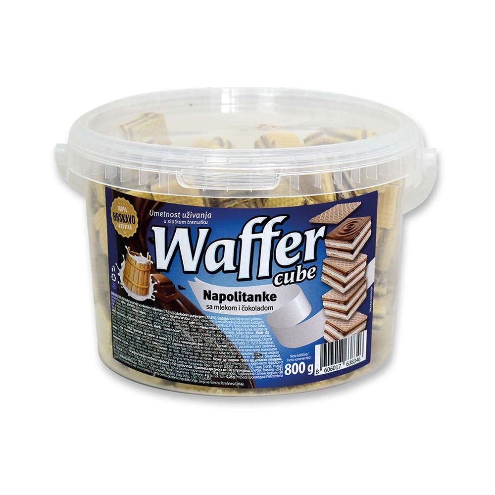Napolitanke WAFFER mleko čoko kocka 800g