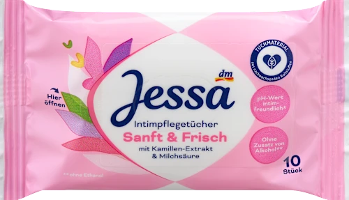 Intimne vlažne maramice JESSA kamilica i mlečna kiselina 10kom