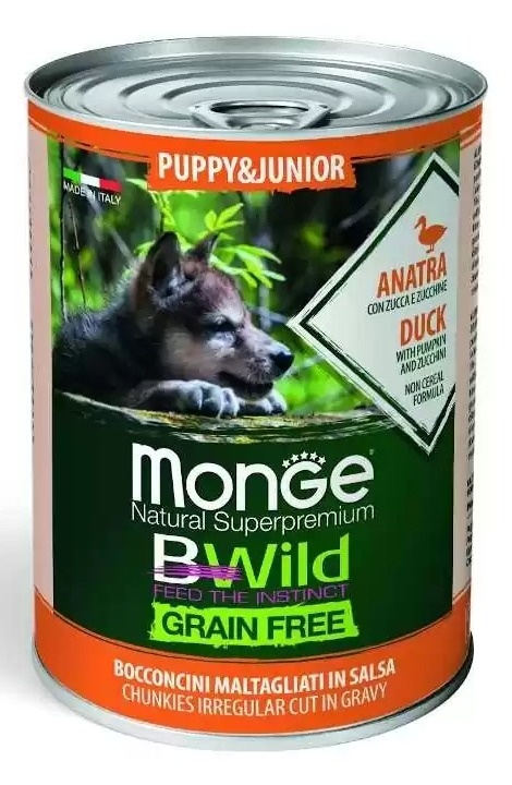 Hrana za pse MONGE Bwild puppy junior  pačetina 400g