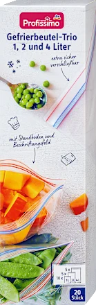 Kese za zamrzivač PROFISSIMO Trio 1l, 2l, 4l 20kom
