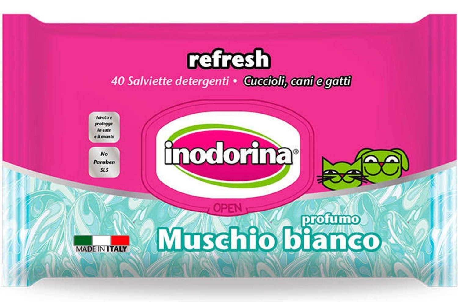 INODORINA Refresh muschio bianco vlažne maramice 40kom