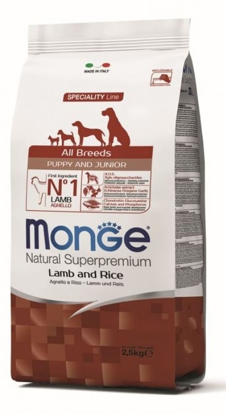 Hrana za pse MONGE All breeds puppy  jagnjetina pirinač 2,5kg