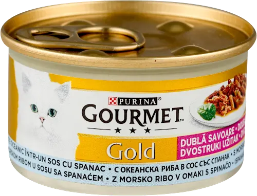 Hrana za mačke GOURMET Gold riba i spanać 85g