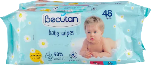 Vlažne maramice BECUTAN kamilica 3x48kom