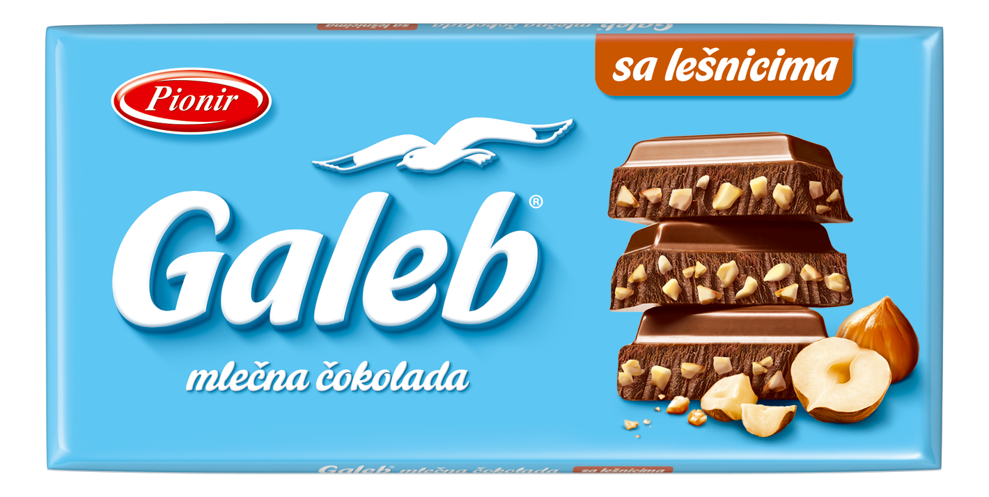 Čokolada GALEB mlečna sa lešnikom 80g