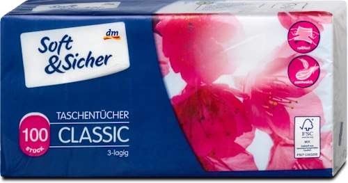 Papirne maramice SOFT&SICHER classic 3sloja 100kom