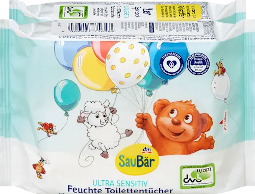 Toalet papir SAUBAR vlažni ultra sensitive dečiji 2x60kom