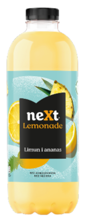 Negazirani sok NEXT Lemonade limun ananas 1,25l