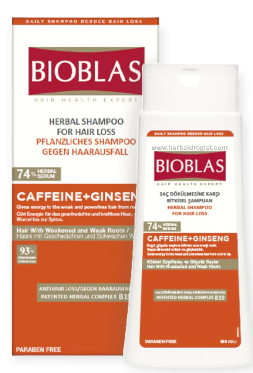 Šampon za kosu BIOBLAS kofein i žen šen 360ml