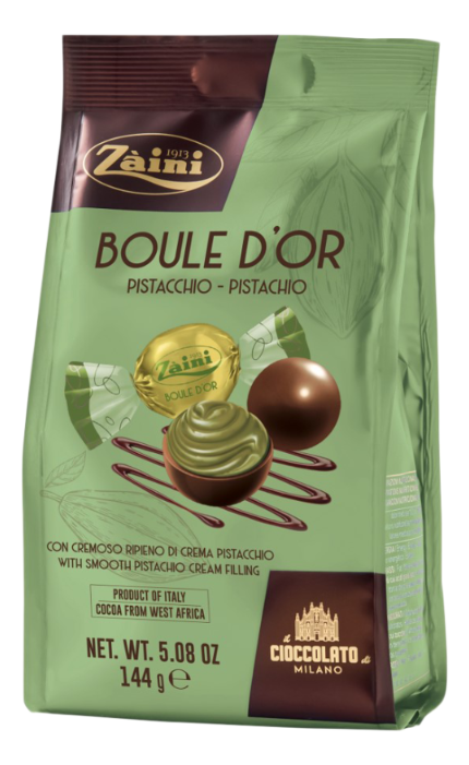 Praline ZAINI Boule d'or pistacio 144g