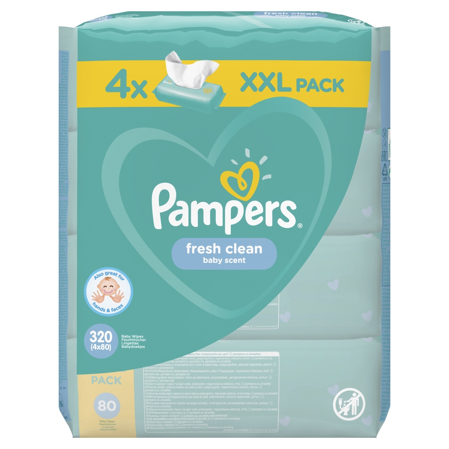 Vlažne maramice PAMPERS fresh 4x80kom