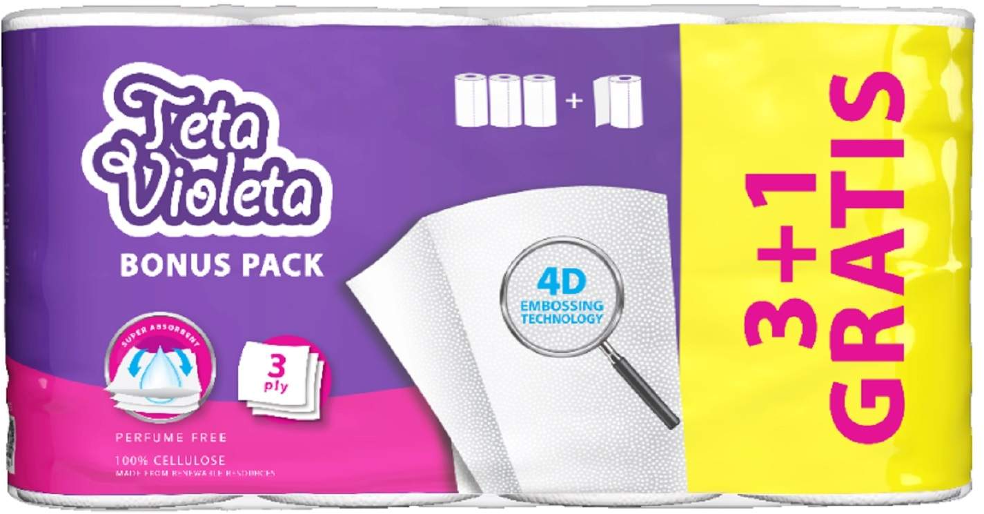 Ubrus VIOLETA 3sloja 3+1gratis