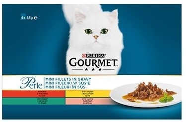 Hrana za mačke GOURMET Perle mini fileti u sosu 4x85g