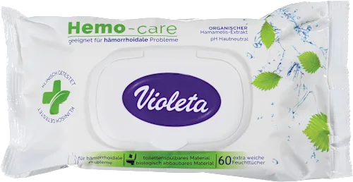 Toalet papir VIOLETA vlažni hemo care 60kom