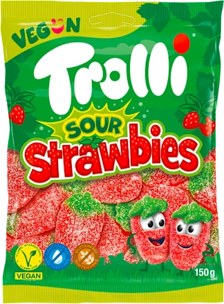 Gumene bombone TROLLI sour strawbies 150g