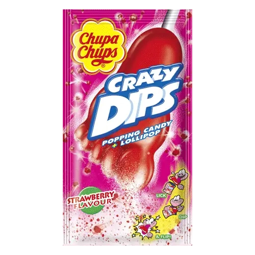 Lizalica CHUPA CHUPS Crazy dips jagoda 14g