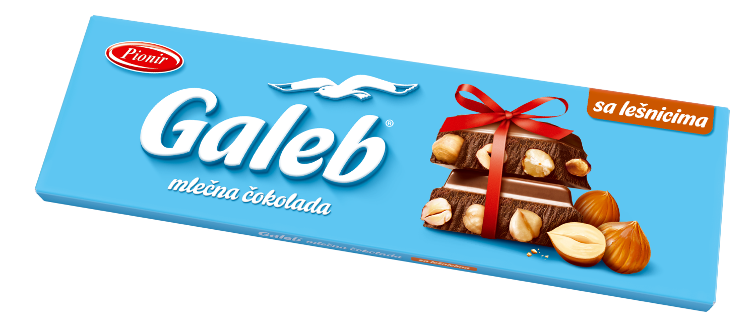 Čokolada  GALEB mlečna sa lešnicima 250g