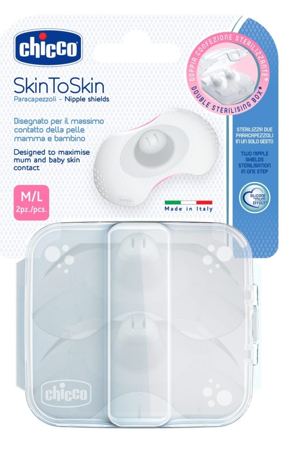 Silikonske bradavice CHICCO M/L 2kom