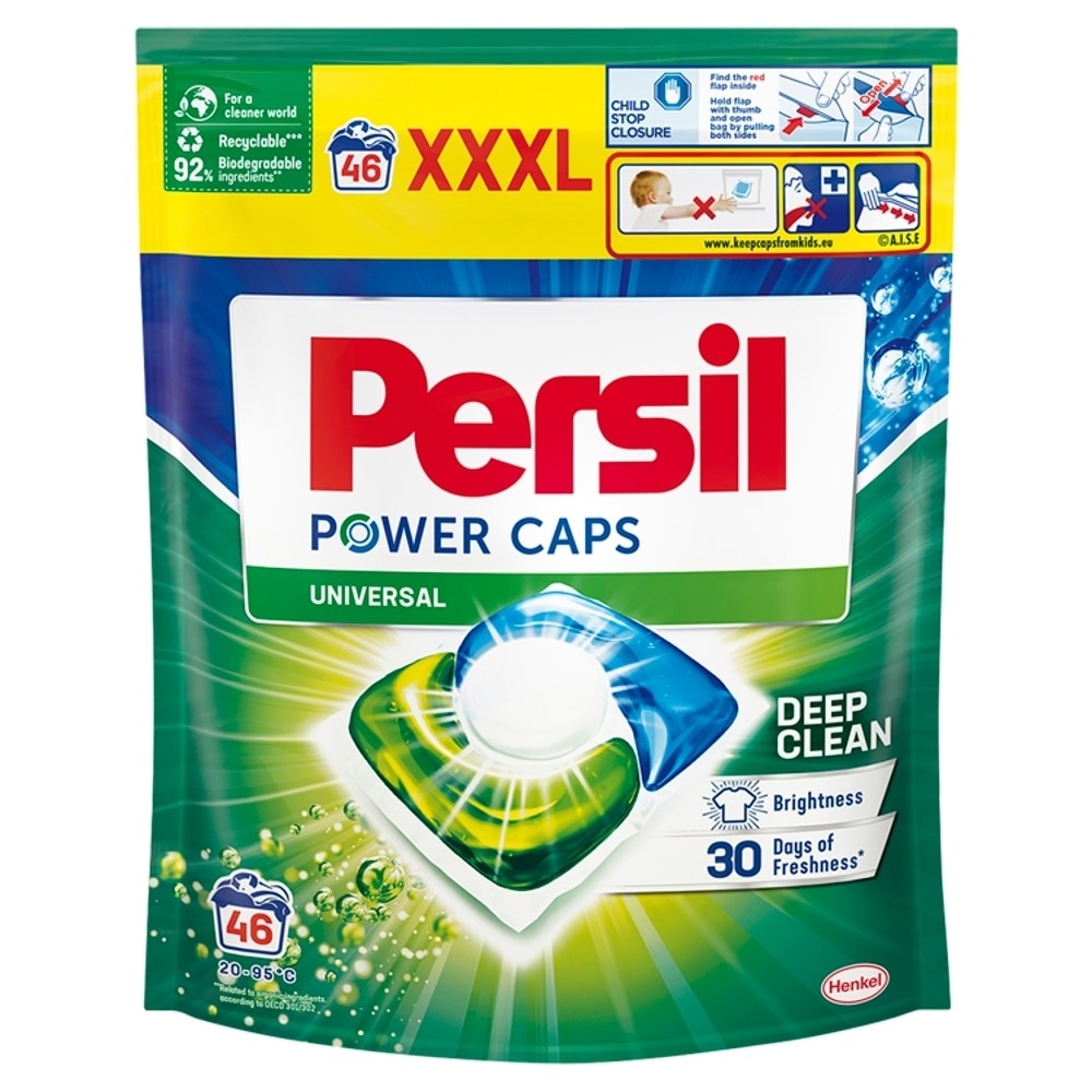Tablete za pranje veša PERSIL Power Caps Universal zip 46kom