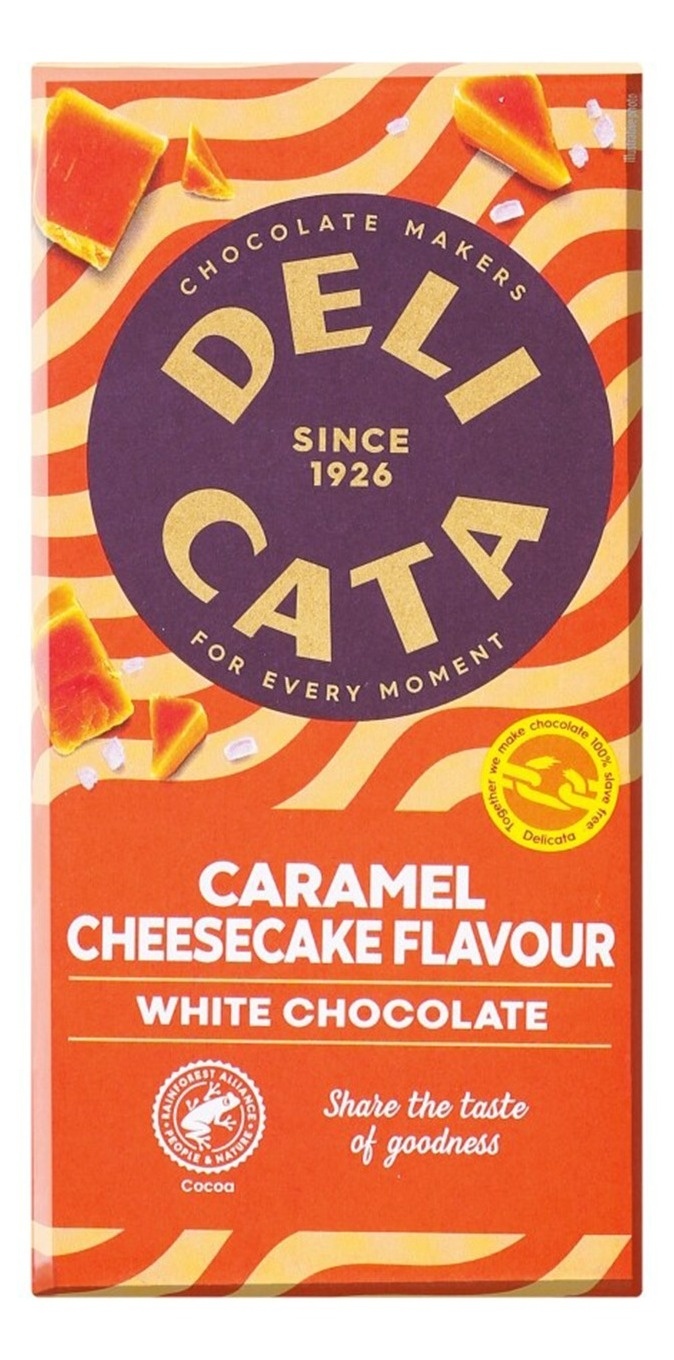 Čokolada DELICATA bela karamela cheescake 150g