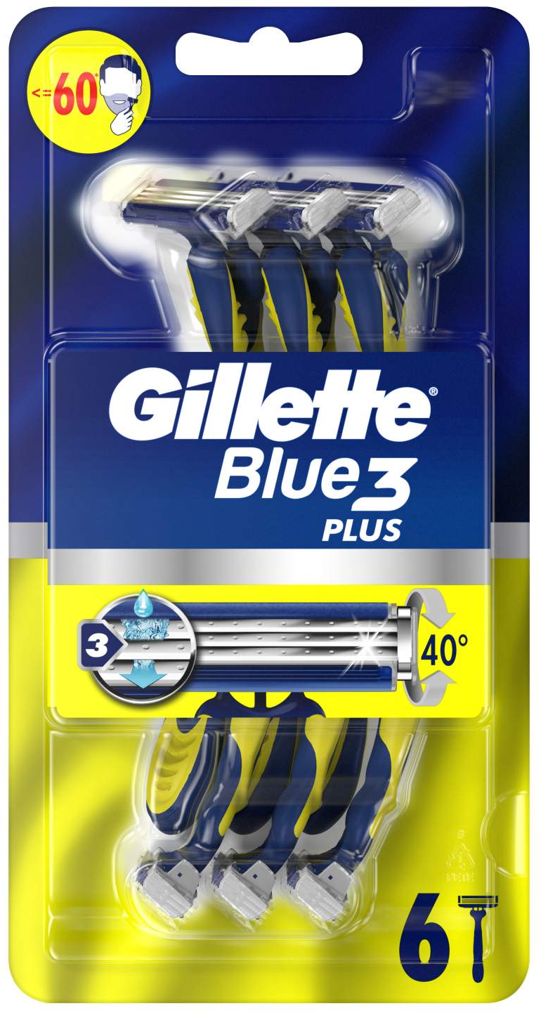 Brijač za muškarce  GILLETTE blue3 plus yellow jednokratni 6kom