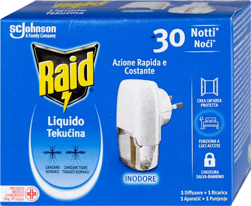 RAID električni aparat protiv komaraca 1kom