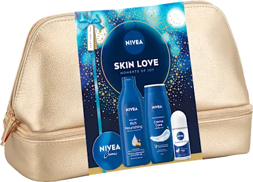 Setovi za negu tela  NIVEA Skin love (roll on, krema, gel za tuširanje i losion)
