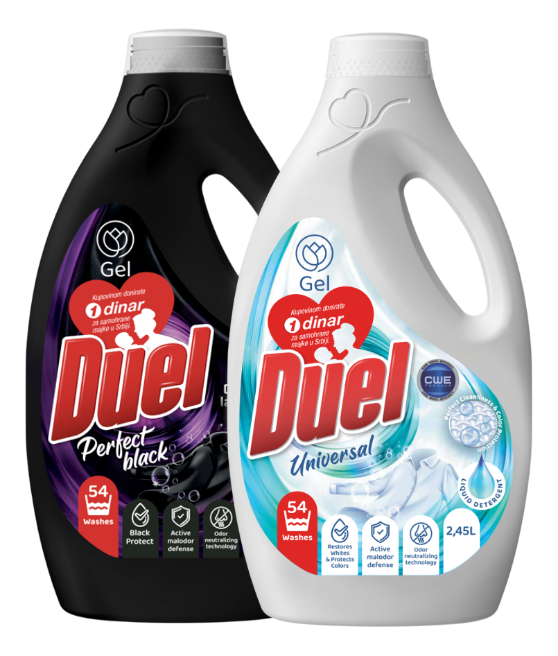 Tečni det.za pr.veša DUEL Universal 2,45l i Perfect Black set 2,45l