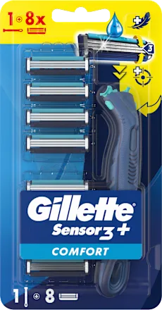 Brijač za muškarce  GILLETTE Sensor3+ COMFORT drška brijač + 8 glava za Brijač za muškarce , 1 kom