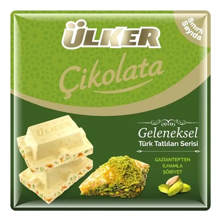 Čokolada ULKER bela Dubai pistaći i baklava 60g