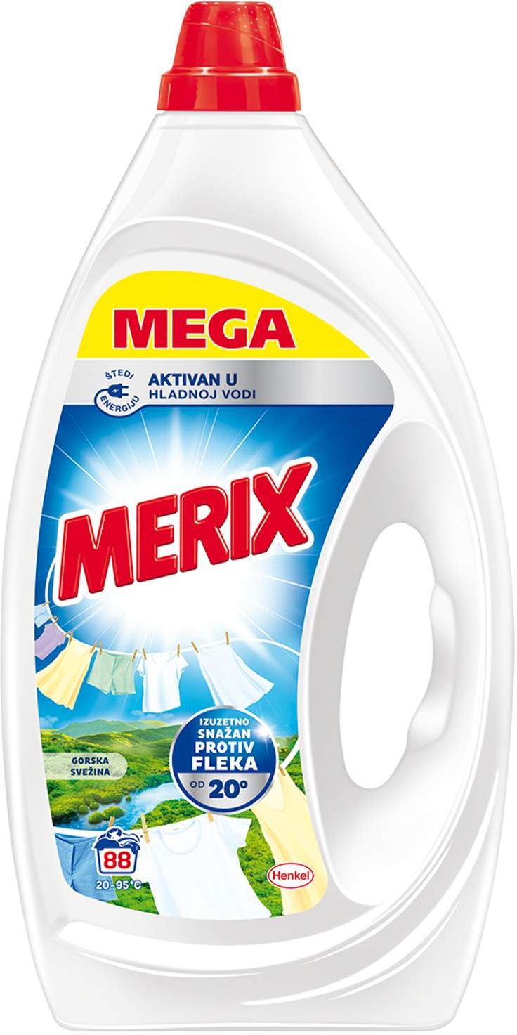 Tečni det.za pr.veša MERIX gorska svežina 88 pranja mega (3,96l)