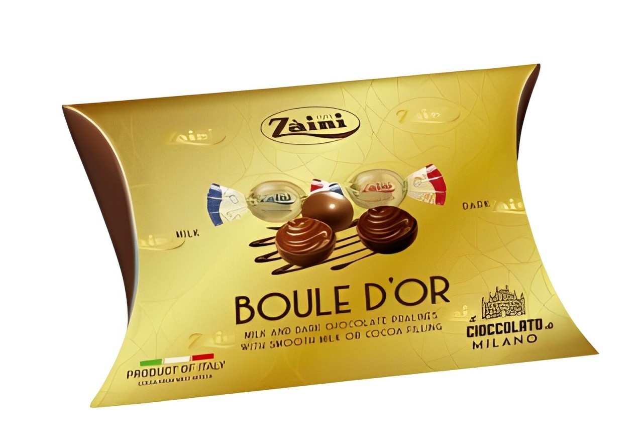 Bombonjera ZAINI milk and dark gold 115g