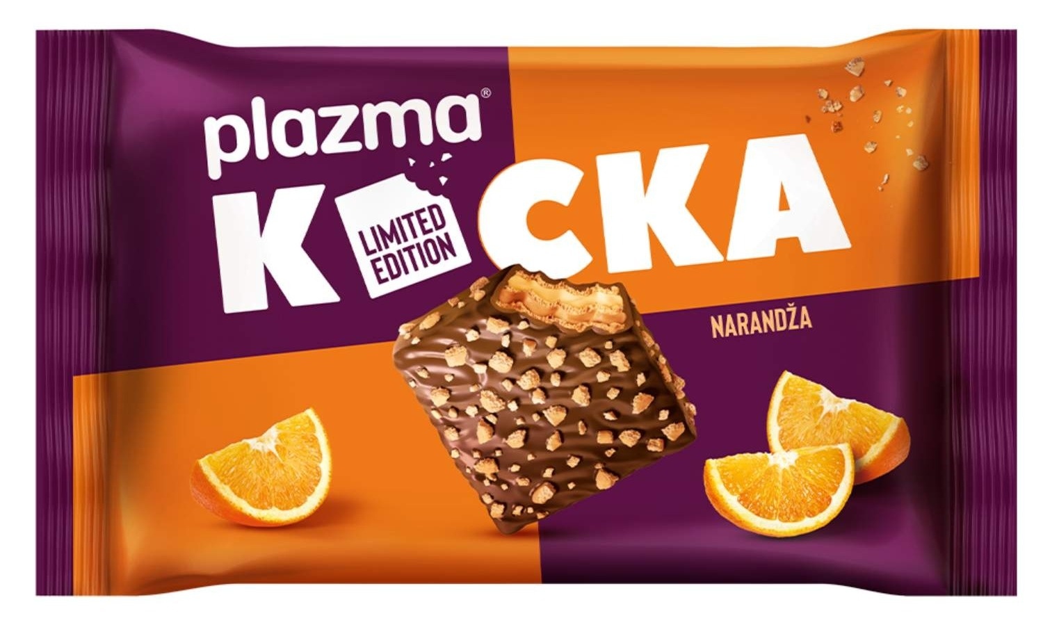 Napolitanka PLAZMA kocka narandža 67,5g