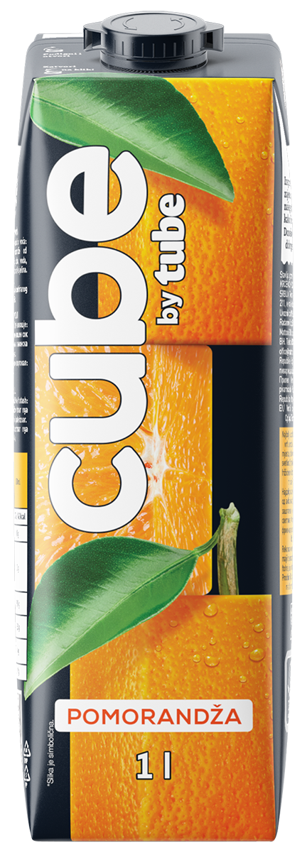 Negazirani sok CUBE By Tube pomorandža 1l