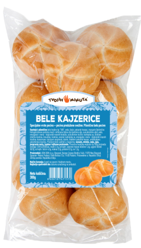 Kajzerice TVOJIH 5 MINUTA bele 300g