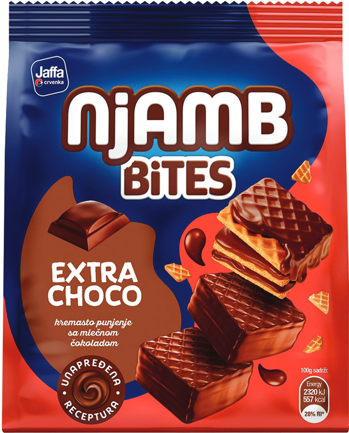 Napolitanke JAFFA Njamb bites Extra choco 150g