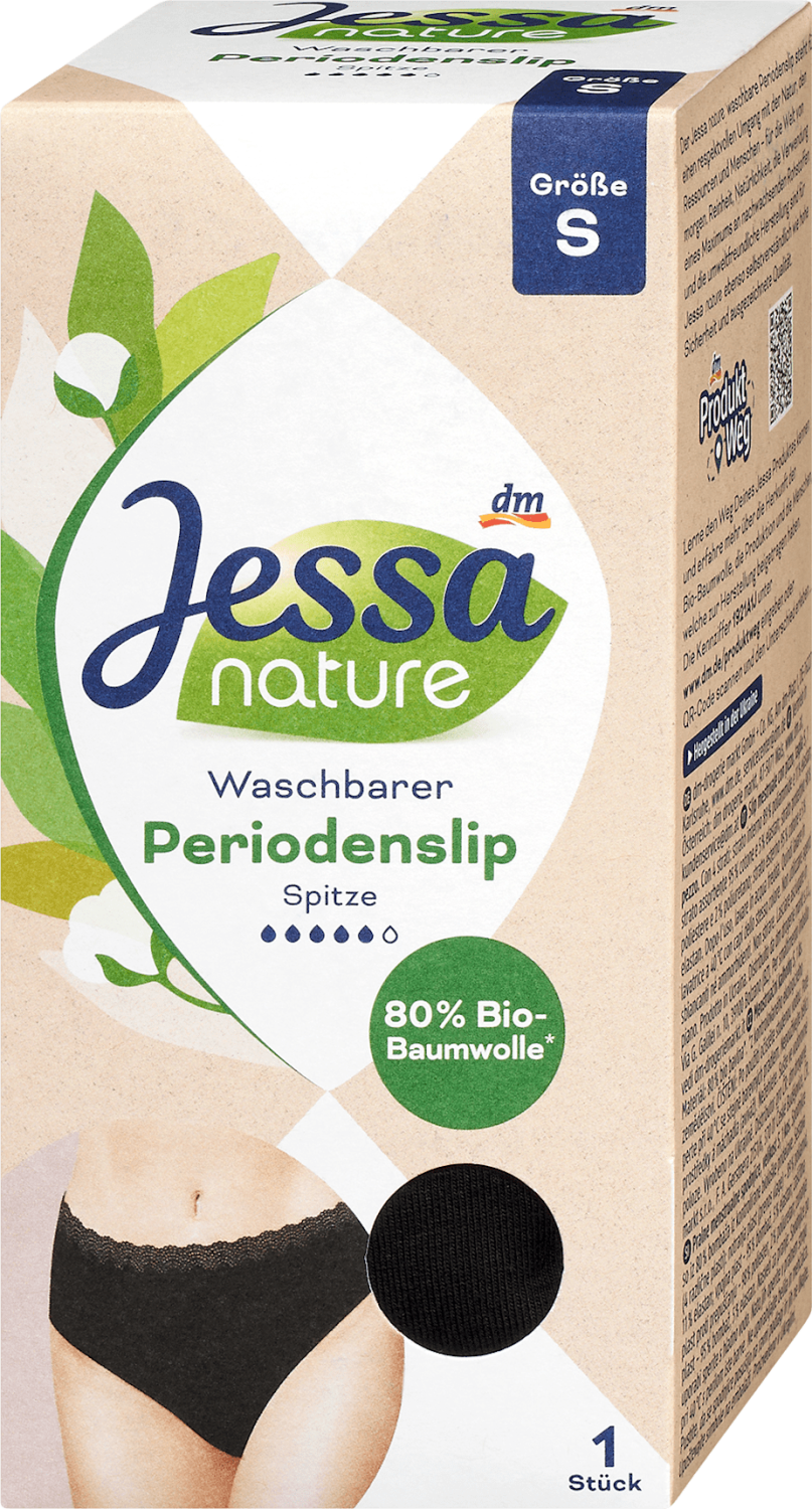 JESSA Nature višekratne menstrualne gaćice S crne 1kom