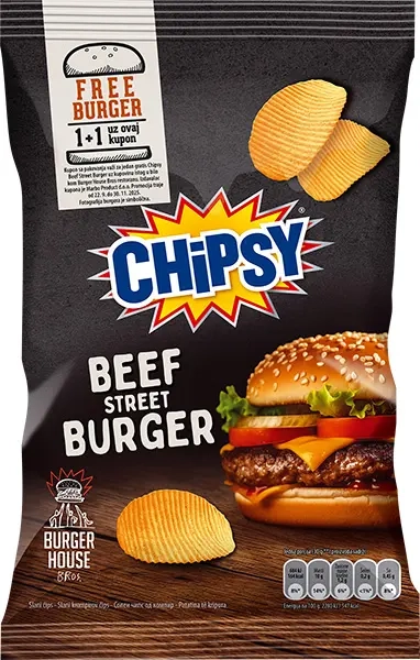 Čips CHIPSY beef street 95g