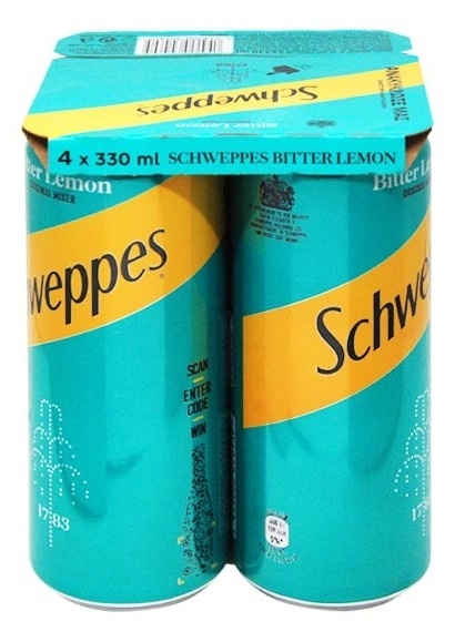 Gazirani sok SCHWEPPES Bitter lemon 4x330ml