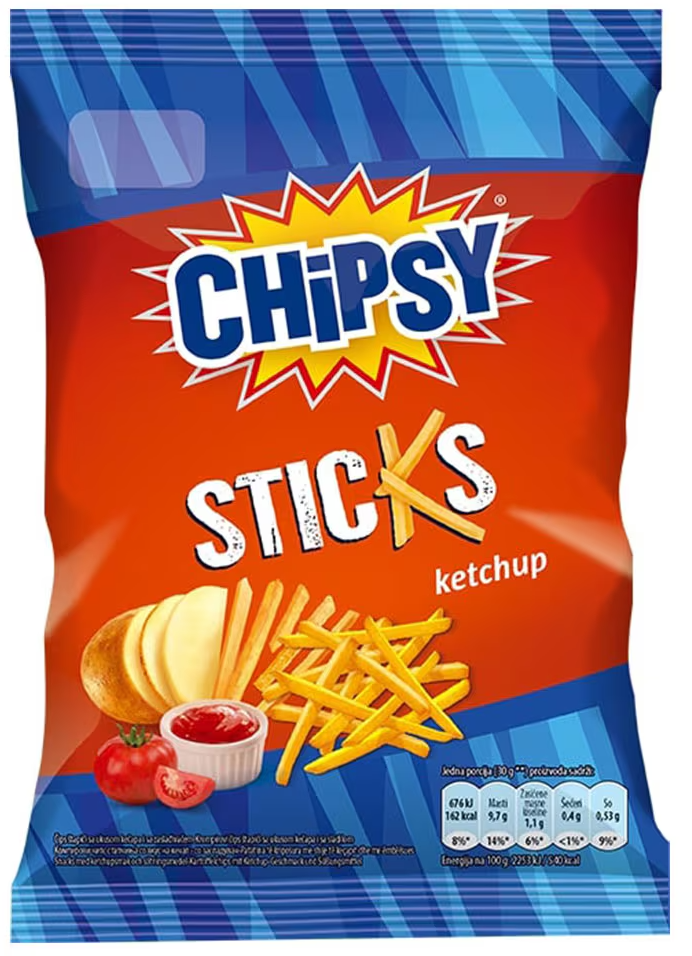 Čips CHIPSY sticks ketchup 95g