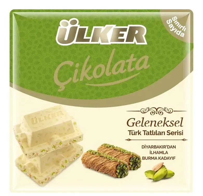 Čokolada ULKER bela Dubai pistaći i kadaif 60g