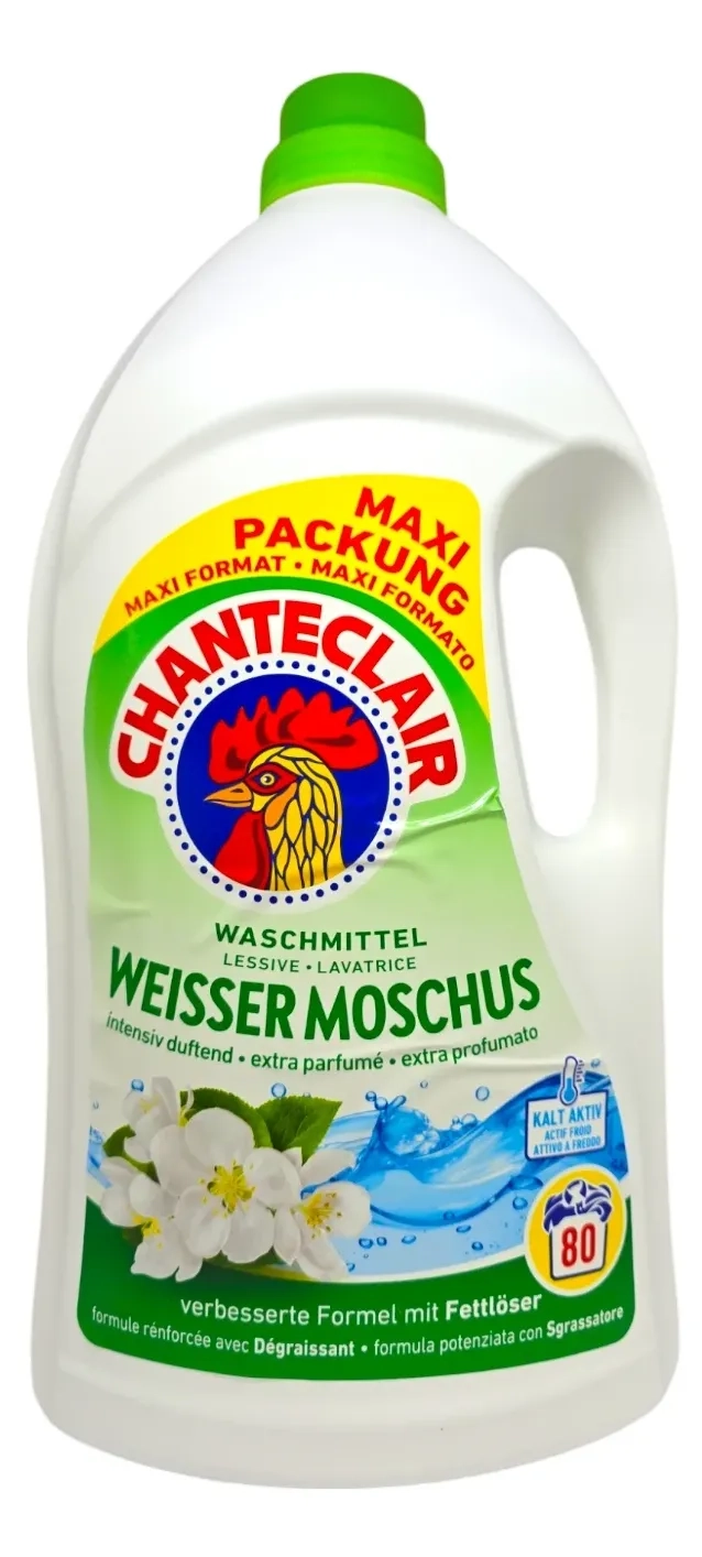 Tečni det.za pr.veša CHANTE CLAIR beli mošus 80 pranja (3,6l)