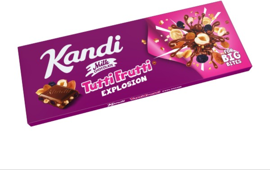 Čokolada KANDIT tutti frutti 80g