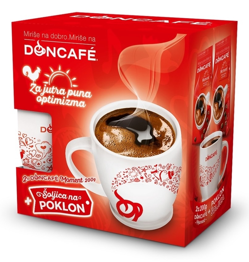 Domaća kafa DONCAFE Džezverska 2x200g + šolja