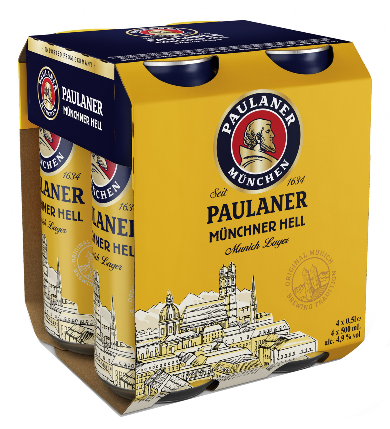 Pivo PAULANER svetlo minhensko 4x0,5l