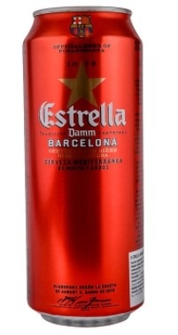 Pivo ESTRELLA DAMM limenka 0,5l