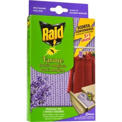 RAID gel protiv moljaca lavanda 5+1kom 6x3g