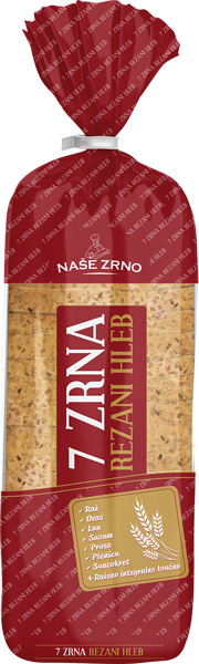Hleb NAŠE ZRNO 7 zrna sečeni 450g